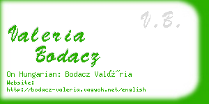 valeria bodacz business card
